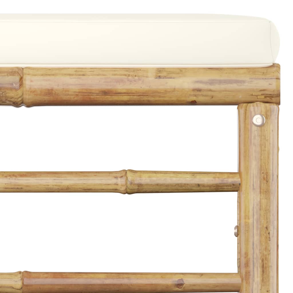 8-Delige Loungeset Met Witte Kussens Bamboe