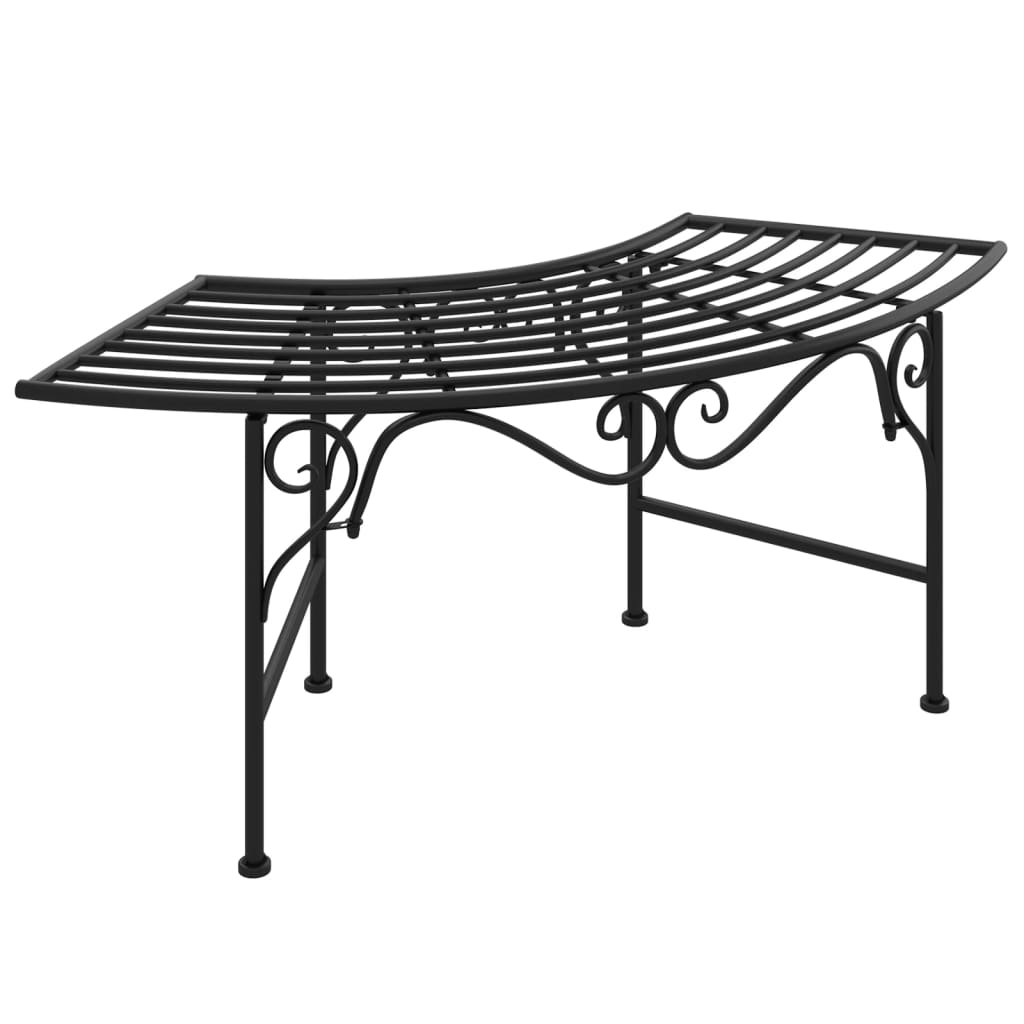 Boombank 113 Cm Staal Zwart