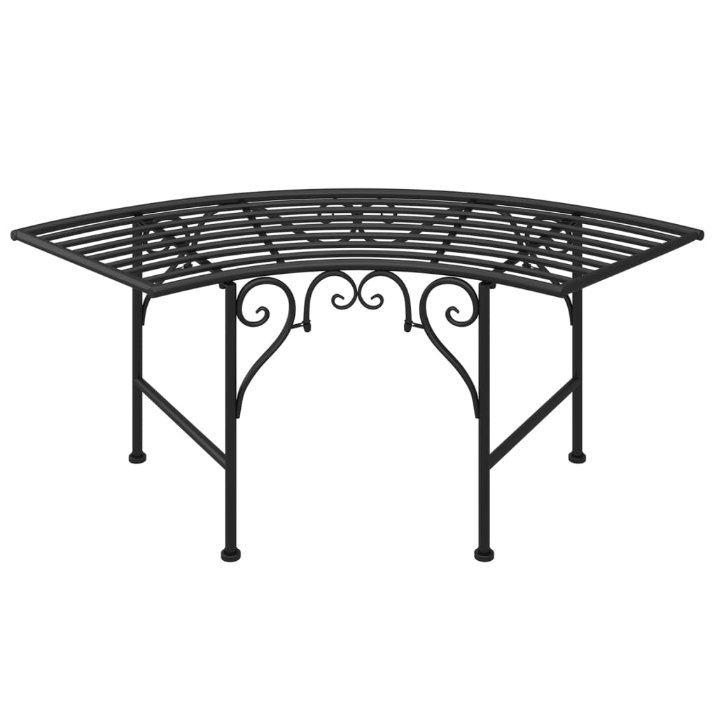 Boombank 113 Cm Staal Zwart