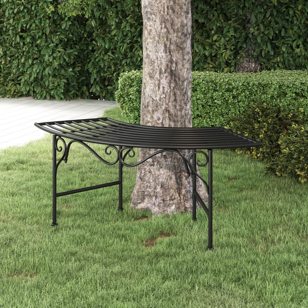 Boombank 113 Cm Staal Zwart