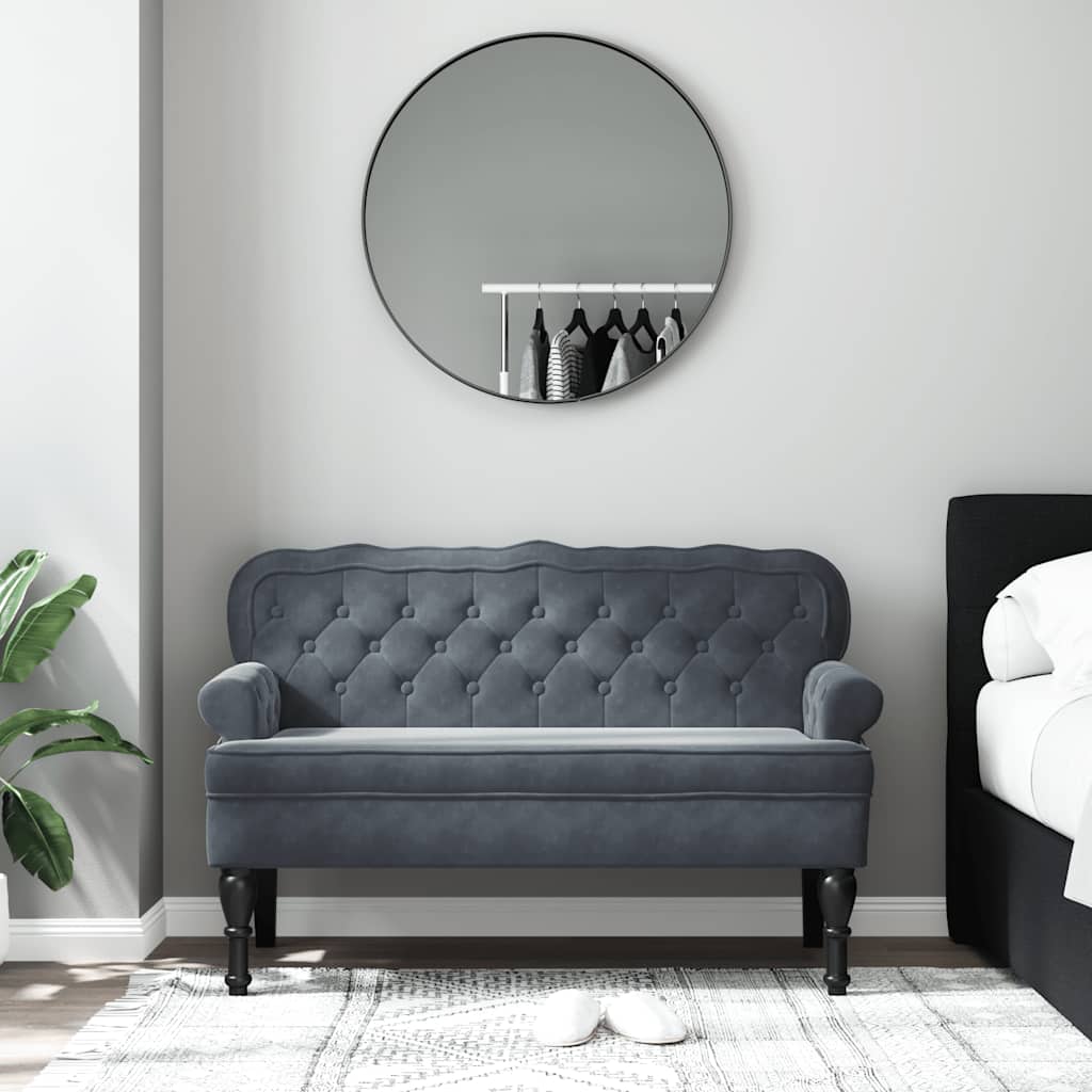 Bankje Met Rugleuning 119,5X64,5X75 Cm Fluweel