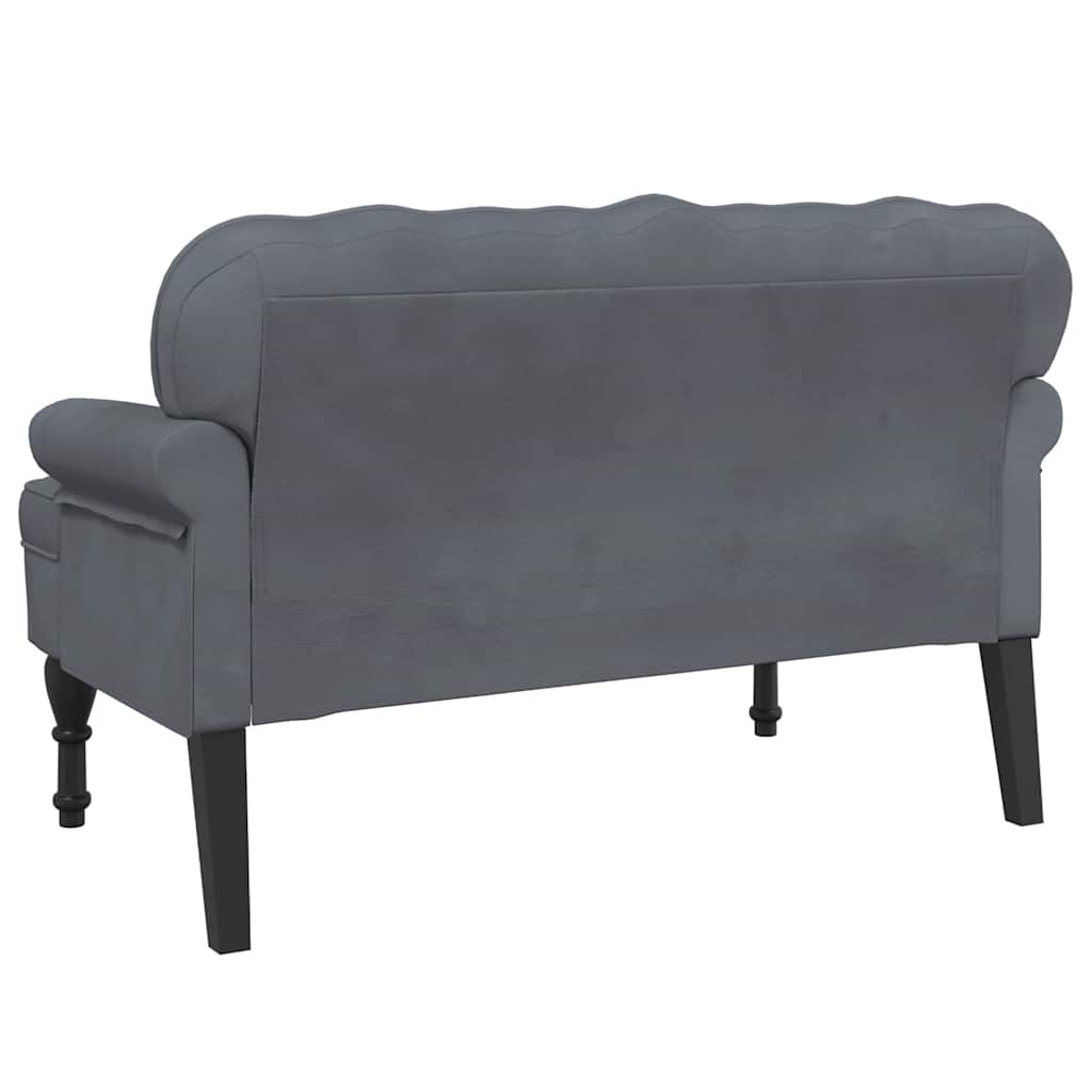 Bankje Met Rugleuning 119,5X64,5X75 Cm Fluweel